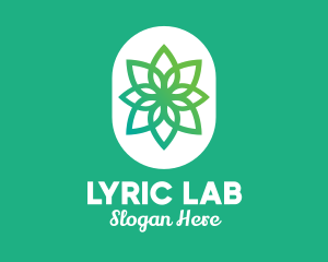 Green Lotus Flower  logo design