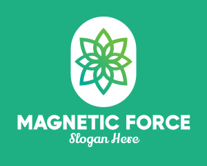 Green Lotus Flower  logo design