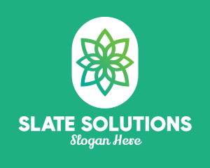 Green Lotus Flower  logo design