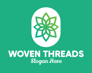 Green Lotus Flower  logo design