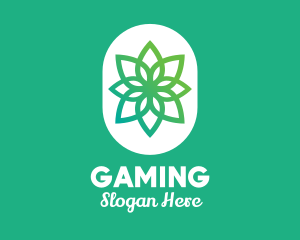 Vegetarian - Green Lotus Flower logo design