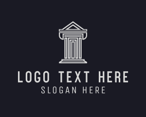 Pillar - Column Architecture Building logo design