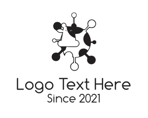 Moo - Cow Virus Cattle logo design