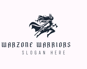 Strong Woman Warrior logo design