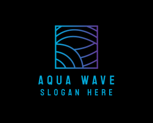 Gradient Modern Waves logo design