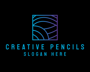 Gradient Modern Waves logo design