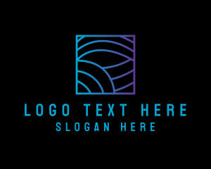 Company - Gradient Modern Waves logo design