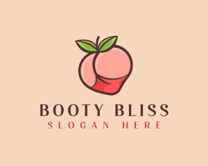 Butt - Sexy Peach Butt logo design