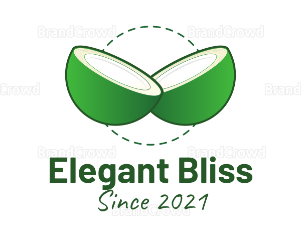 Sliced Green Coconut Logo