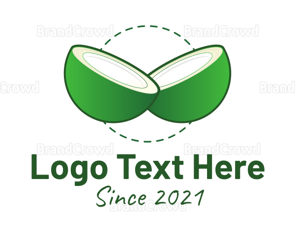 Sliced Green Coconut Logo