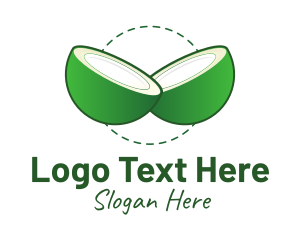 Sliced Green Coconut Logo
