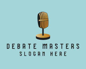 Debate - Retro Microphone Audio logo design