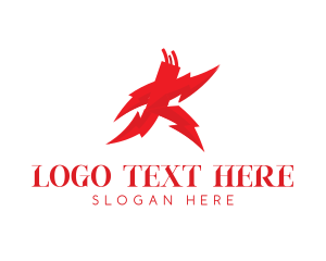 Boost - Red Lightning Run logo design