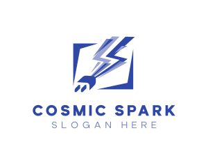 Plug Lightning Spark logo design