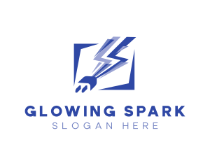 Plug Lightning Spark logo design