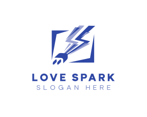 Plug Lightning Spark logo design