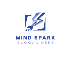 Plug Lightning Spark logo design