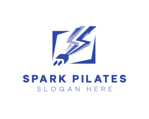 Plug Lightning Spark logo design