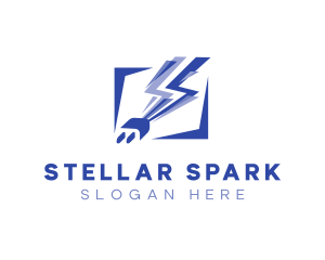 Plug Lightning Spark logo design