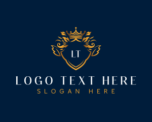 High End - Elegant Crown Crest logo design