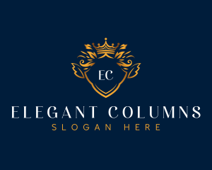 Elegant Crown Crest logo design