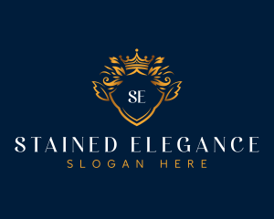 Elegant Crown Crest logo design