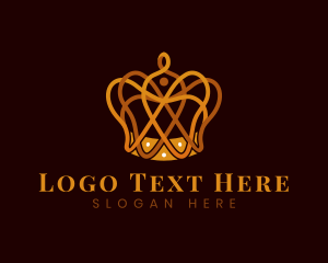 Stylish - Gold King Crown logo design
