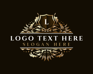 High End - Floral Shield Garden logo design