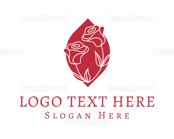 Rose Flower Romance Logo