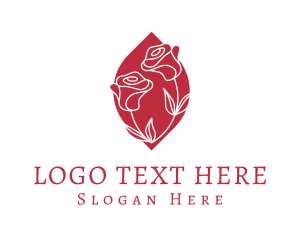 Salon - Rose Flower Romance logo design