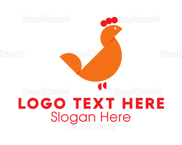 Orange Chicken Hen Logo