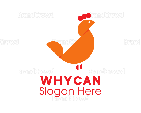 Orange Chicken Hen Logo