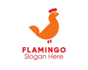 Orange Chicken Hen Logo