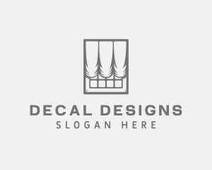 Curtains Interior Design logo design