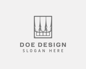 Curtains Interior Design logo design