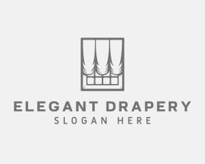 Drapery - Curtains Interior Design logo design