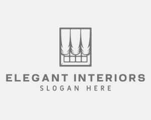 Curtains Interior Design logo design