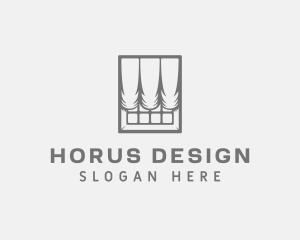 Curtains Interior Design logo design