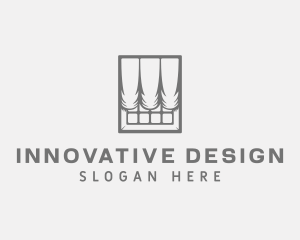 Curtains Interior Design logo design