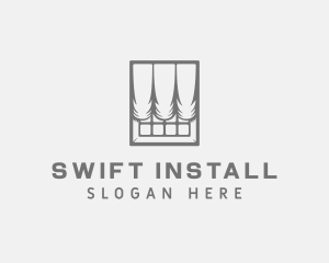 Installation - Curtains Interior Design logo design