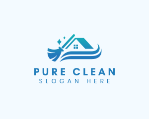 House Cleaning Broom logo design