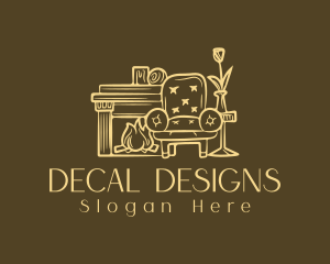 Interior Design Armchair logo design