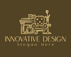 Interior Design Armchair logo design