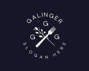 Flower Cutlery Diner Logo