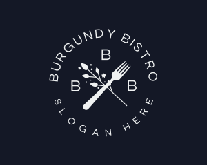 Flower Cutlery Diner logo design