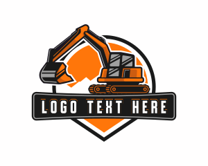 Contractor - Excavator Construction Quarry logo design