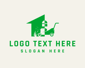 Landscape - Home Garden Lawn Mower logo design