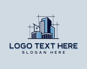 Skyscraper - Real Estate Builder Architect logo design