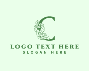Cosmetic - Flower Florist Eco Letter C logo design