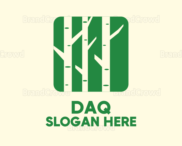 Natural Bamboo Tree Logo